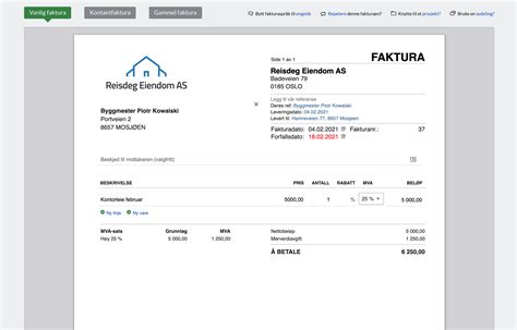 Faktura / lønn .